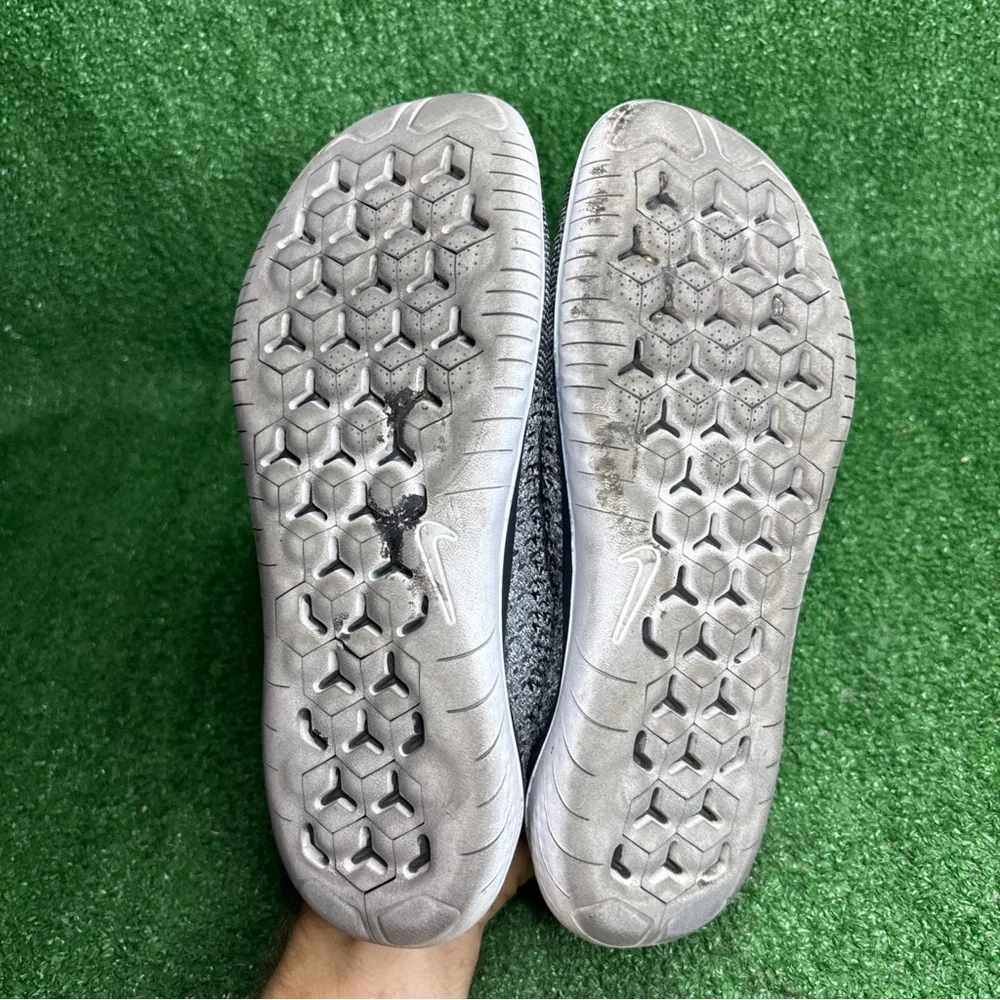 Nike Free RN Flyknit 2018 Men's Running Shoes Black White Oreo Size 8‎